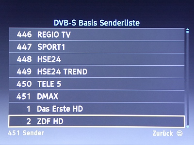 Senderliste Nach Sendersuchlauf Astra 2