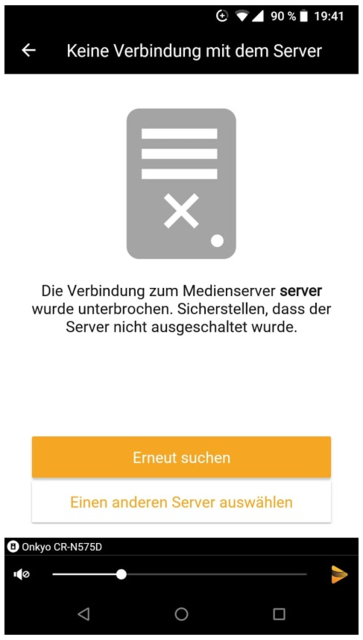 Onkyo App Fehler