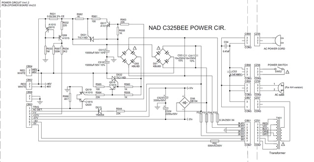 C325BEE Schaltplan Power Board