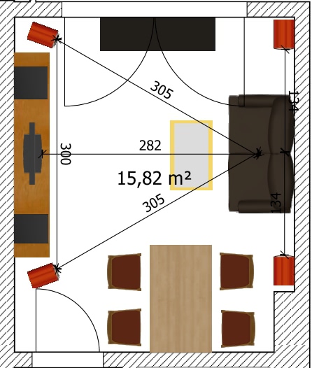 Aufstellung Boxen Wohnzimmer