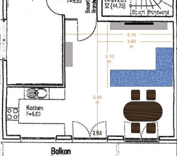 Skizze Wohnzimmer Setup