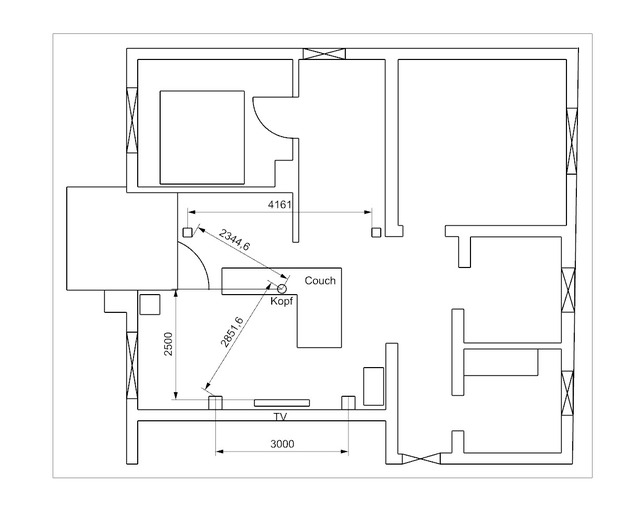 Aufbau Anlage Mit Gedrehter Couch