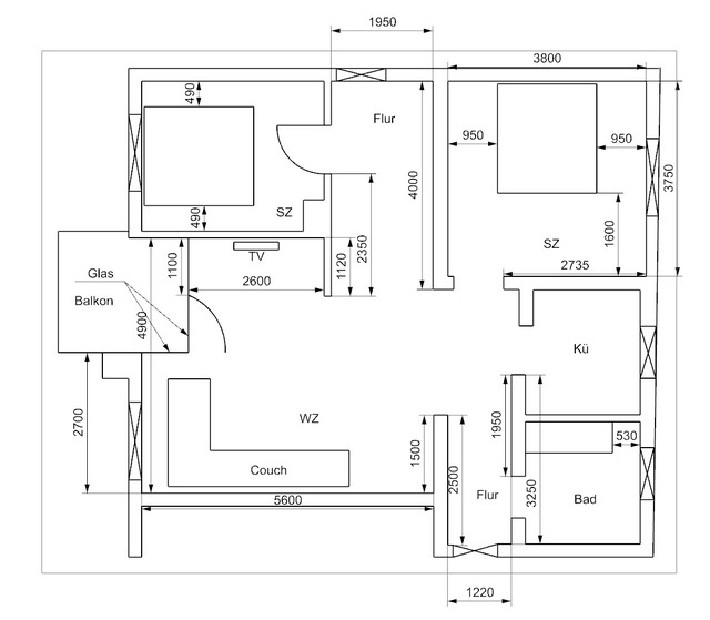 Grundriss Wohnung