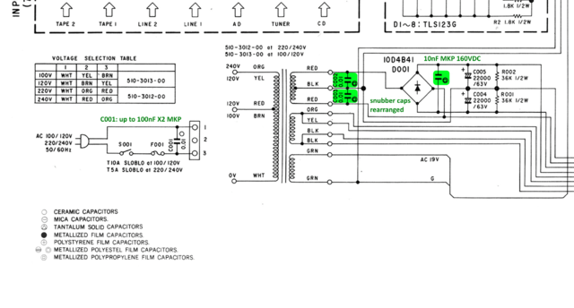 Accuphase E-206 Schematic Mains Power Input And Main Power Supply Snubber Rearranged & Improved