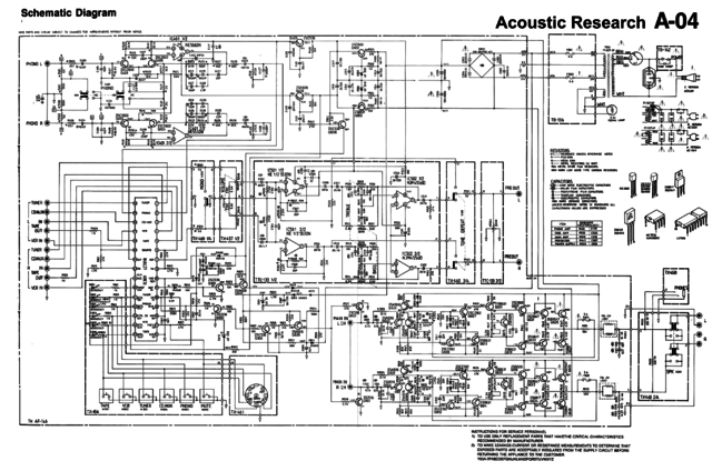 Acoustic Research A-04 schematic
