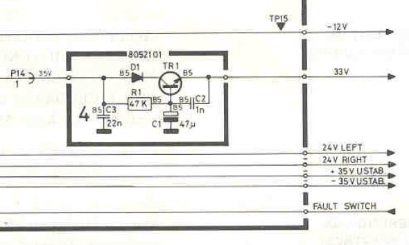 B&O Beomaster 4400 Schematic Detail Voltage Regulator 33V