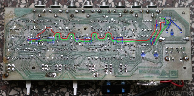 Bose 901 EQ IV   PCB Solder Side View  Mod4