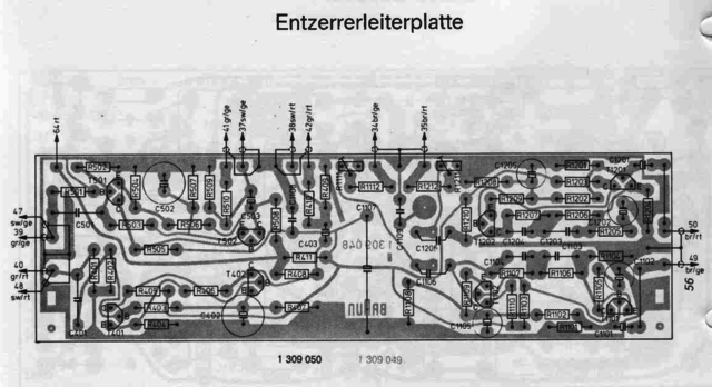 Braun Audio 310 PCB layout phono equalizer Entzerrer Leiterplatte