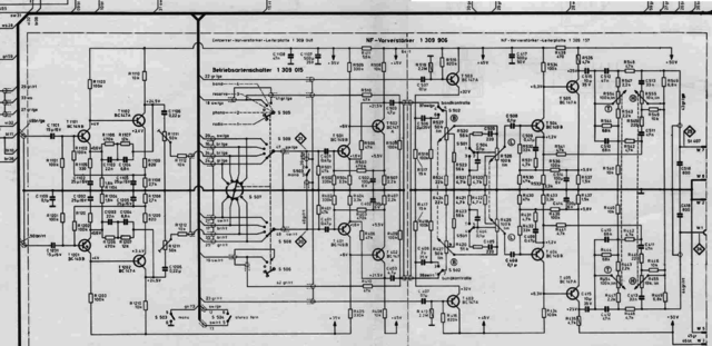 Braun Audio 310 schematic detail preamplifier section