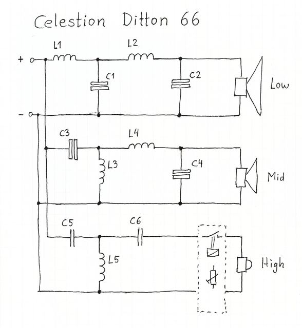 Celestion Ditton 66 Frequency Crossover Network Schematic Jpg