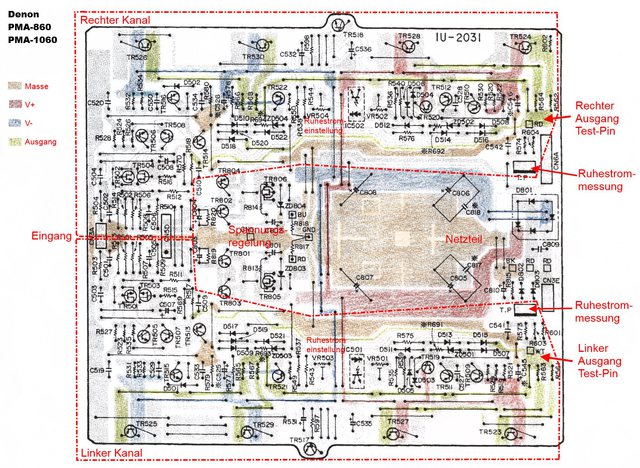 Denon PMA-860 PCB Layout analysed v2