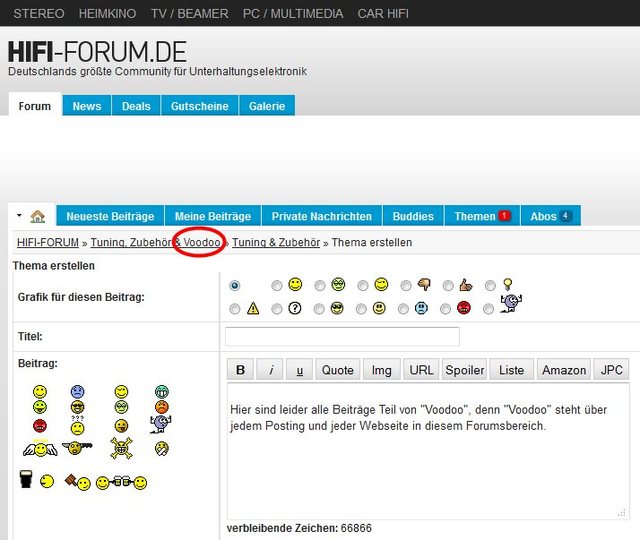 Diskussion Forumsstruktur Tuning, Zubehör & Voodoo  Voodoo Steht Leider über Jedem Einzelnen Beitrag