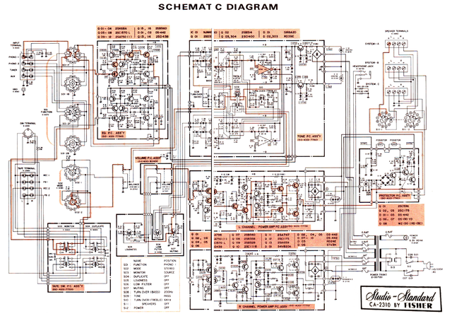 Fisher CA-2310 Schematic Circuit Diagram