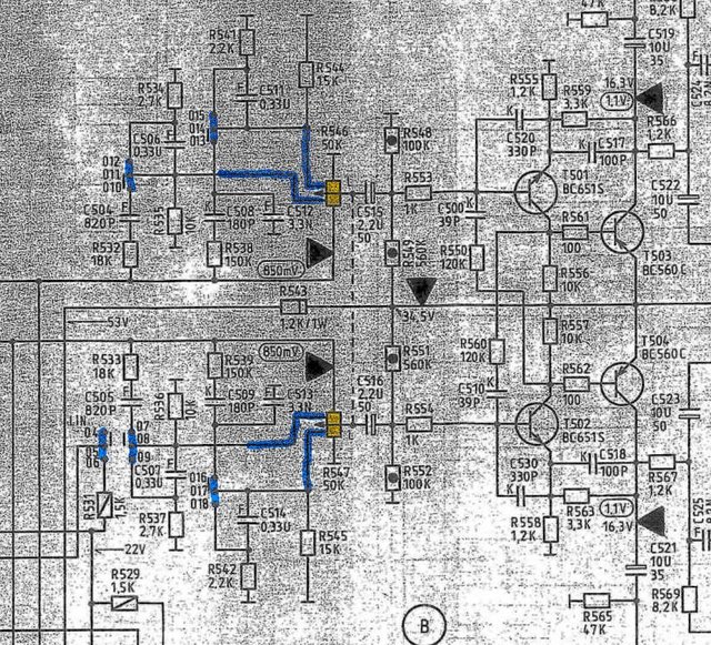 Grundig SXV6000 XV7500 Schalltplan Lautstärke Poti Mit Zwischenanzapfungen