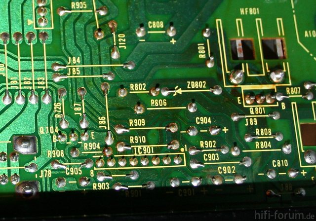 Hitachi HA 007 PCB Solder Side Protection Circuit Leaking Capacitor C903