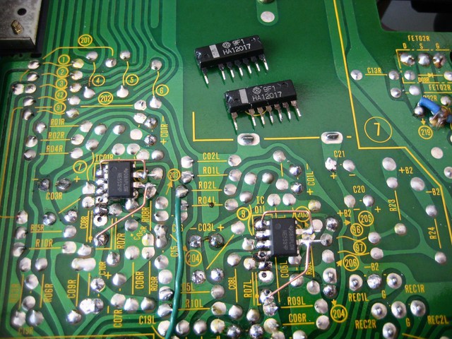 Hitachi HA-5700 replacement of OpAmp HA12017 with NE5534