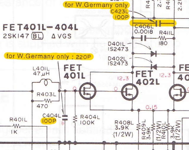 Hitachi HCA 8500MkII FTZ West Germany Capacitors