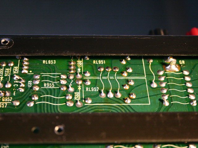 Hitachi HMA-8500 MkII PCB solder side relays pinout