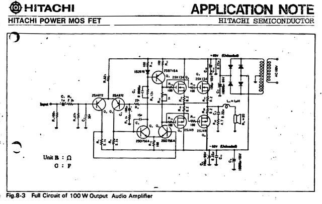 Hitachi Power MOSFET Application Notes schematic