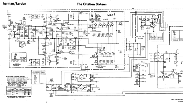HK Citation 16 schematic detail power amp