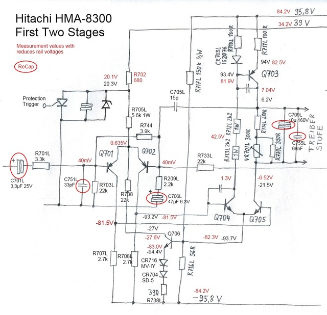 HMA 8300 Circuit First Stages ReCap Capacitor Replacement