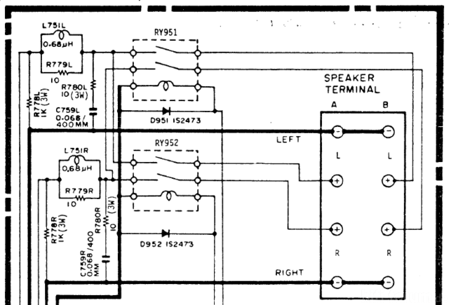 HMA-8500MkII schematic detail Output Relays