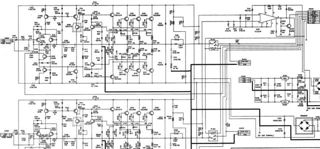 InKel InterM REF-2300 schematic detail left power amp and protection