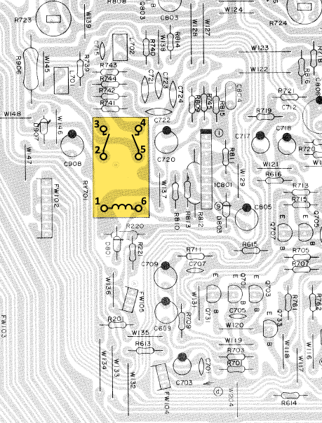 JVC A K22 PCB Layout Detail Protection Relais Pinout