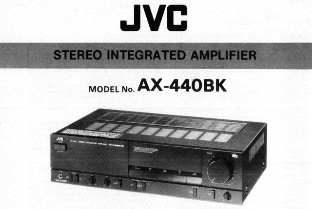 JVC AX 440BK Picture Stereo Integrated Amplifier Cover