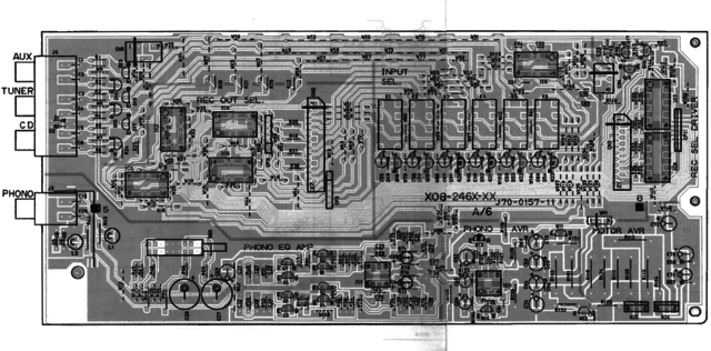 Kenwood KA-5040R PCB preamp section