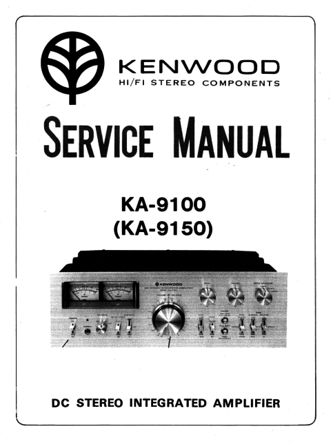 Kenwood KA-9100 sm cover page