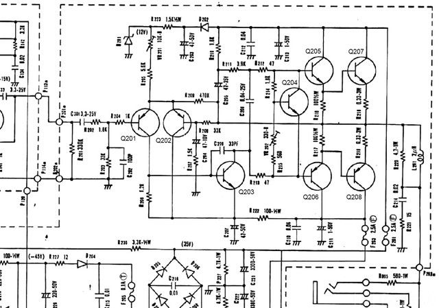 Luxman L 30 Schematic Detail Power Amp Section