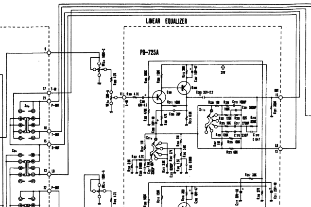 Luxman L-309 line amp linear equalizer section