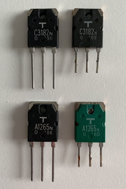 Luxman L-410 L-430 power transistors 2SC1265 2SC3182 picture