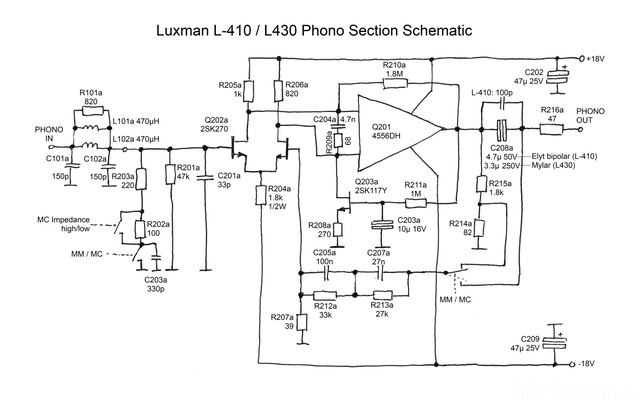 Luxman L 410 Phono Section Schematic  Midres
