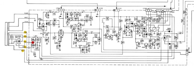 Luxman L-410 Schematic Power Supply Detail A