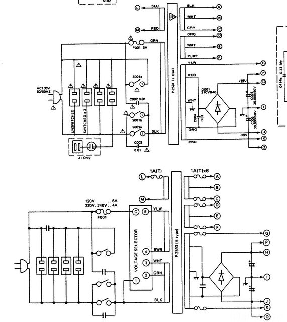 Luxman L 550 Transformer Variants Japan Europe In Schematic