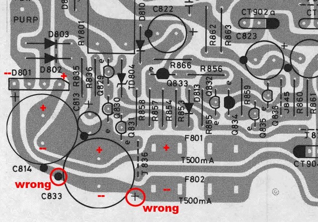 Luxman L410 430 Main PCB Layout Erratum Supply Voltage