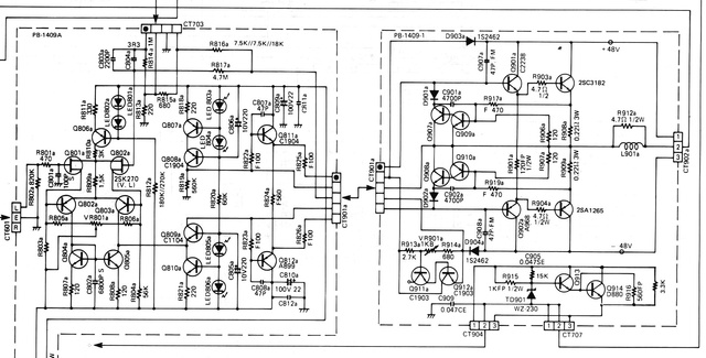 Luxman L410 Power Amp Section Schematic