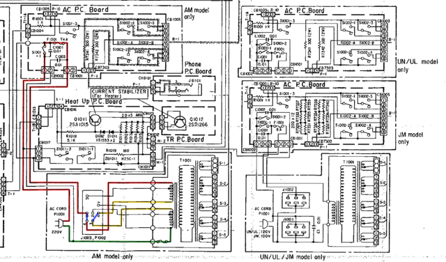 Luxman LV 105u Schematic Detail Power Supply Transformer Windings Marked For Europe 230V