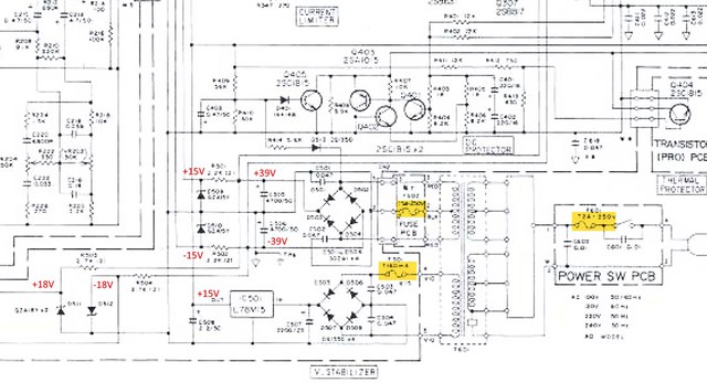 Luxman LV-111 schematic detail power supply