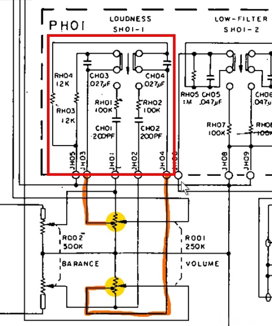 Marantz 2240B Schematic Detail Volume Potentiometer