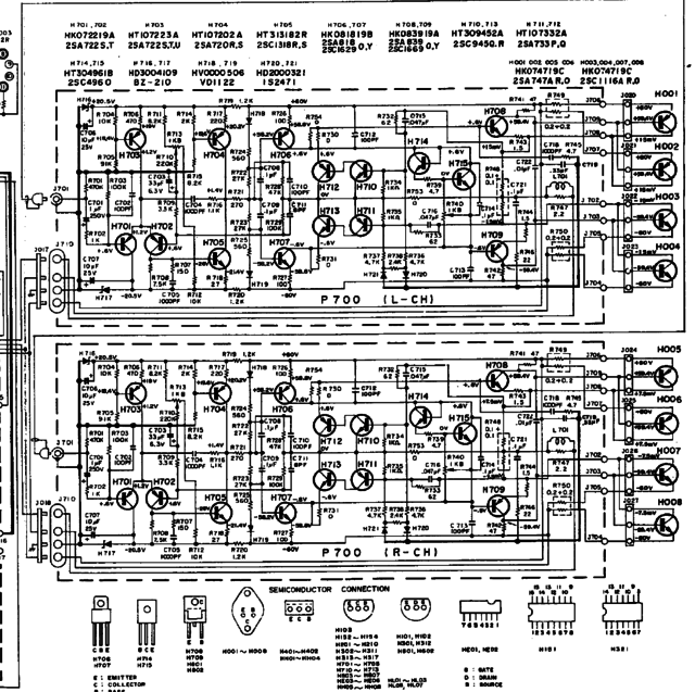 Marantz 2325 Schematic Detail Power Amplifier Section