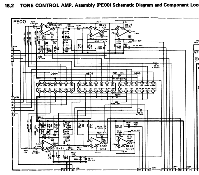 Marantz PM-630 schematic detail tone amp