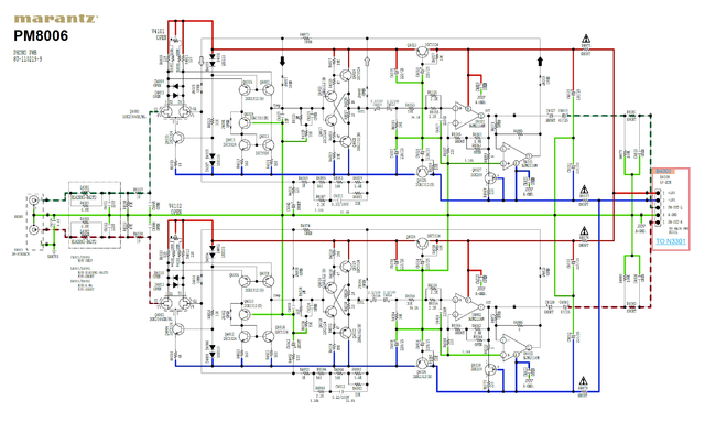Marantz PM8006 schematic detail phono equalizer