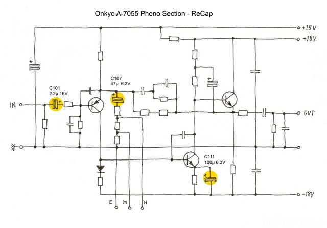 Onkyo A 7055 Phono Section   ReCap  Midres