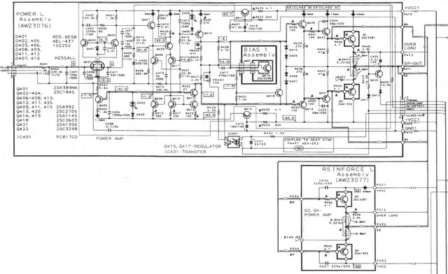 Pioneer M-73 schematic power amplifier