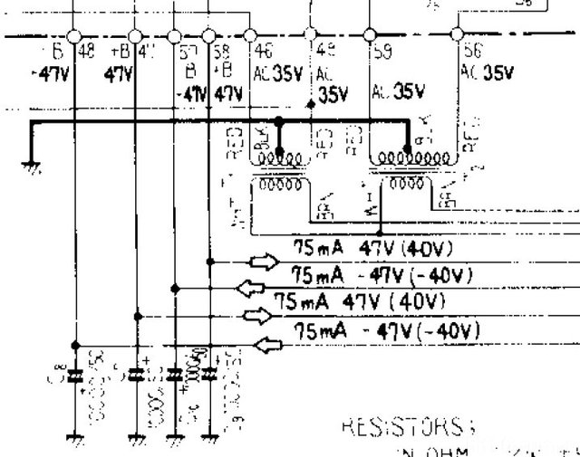 Pioneer SA 8500II Schematic Detail Power Transformers