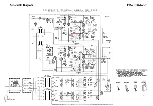 Rotel RB-960BX schematic with erratum corrected missing connection