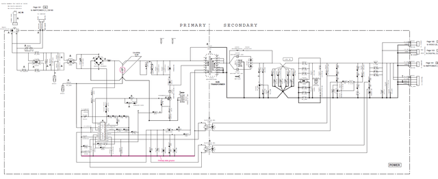 RX-A3030 RX-V3075 schematic detail SMPS permanent standby supply